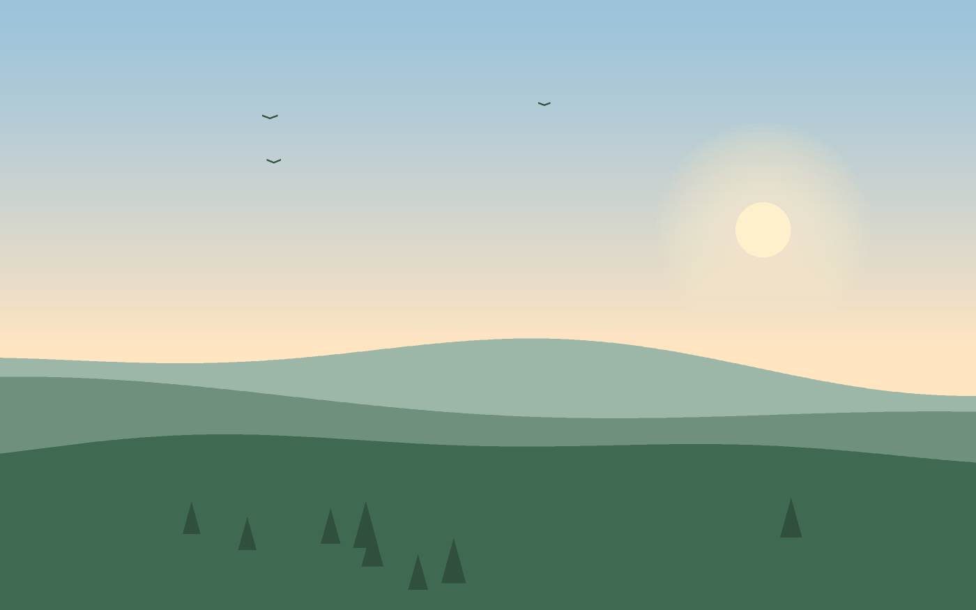 Illustrazione di un paesaggio