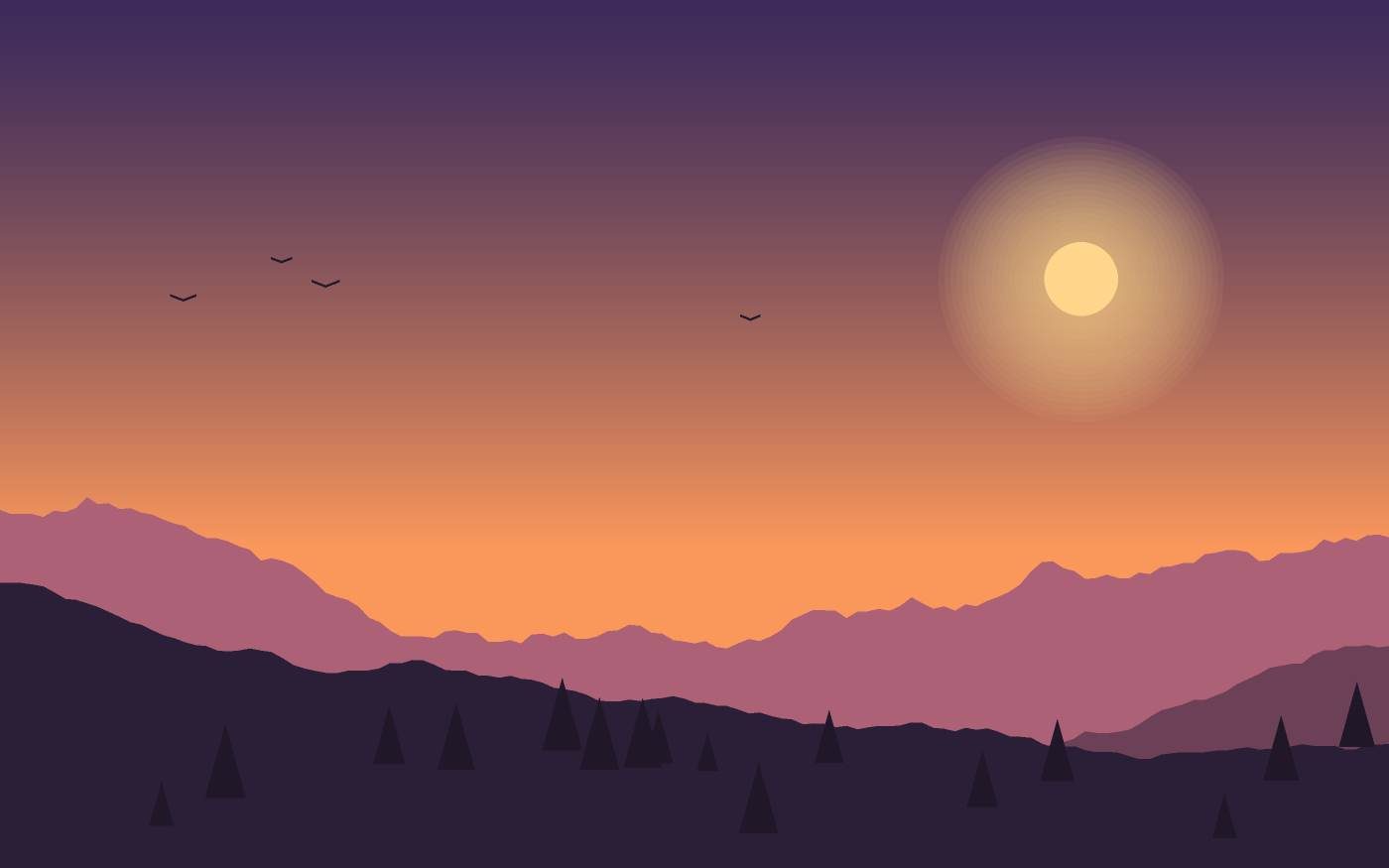 Illustrazione di un paesaggio