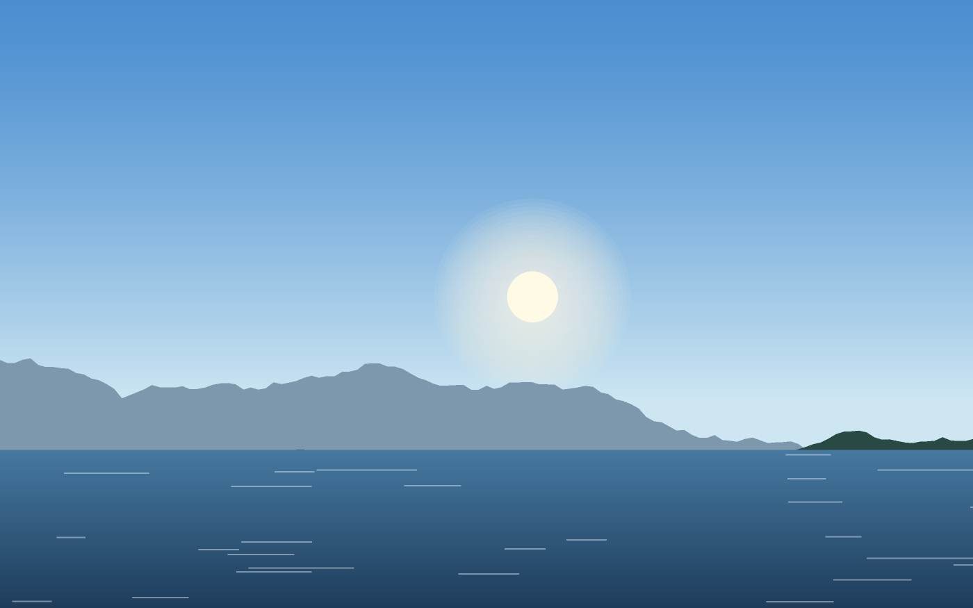 Ilustração de uma paisagem